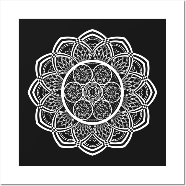 White Mandala Wall Art by Korry